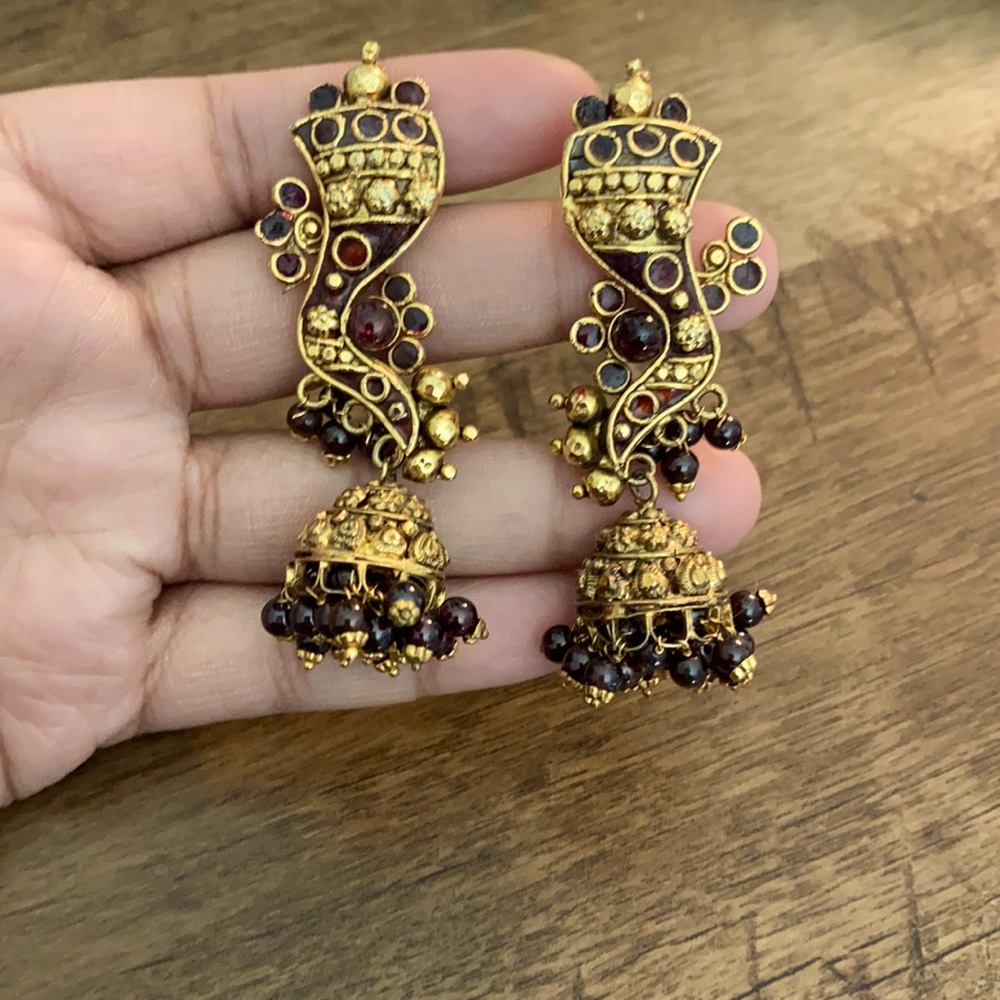 Gold Plated Indian Earrings